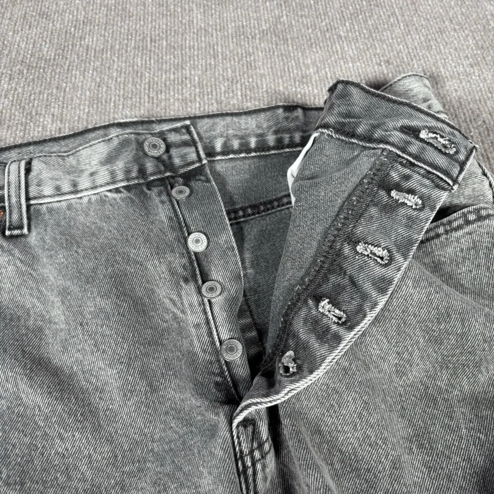 Levis 501 Jeans Mens 38x30 Original Fit Straight Leg Gray‎ Denim Cotton NWOT